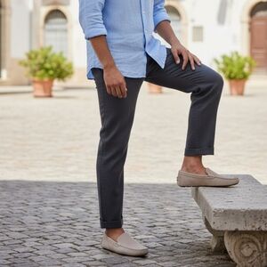 Eastland Men's Driving Moc Loafers Suede Slip-On Casual Shoes Cream Beige Comfor